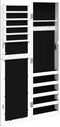 vidaXL - Sieradenkast - met - spiegel - wandgemonteerd - 30x8,5x106 - cm - wit