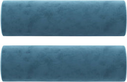 vidaXL - Sierkussens - 2 - st - 15x50 - cm - fluweel - blauw