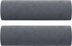 vidaXL - Sierkussens - 2 - st - 15x50 - cm - fluweel - donkergrijs