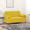 vidaXL - Sierkussens - 2 - st - 15x50 - cm - fluweel - geel