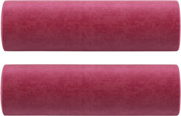 vidaXL - Sierkussens - 2 - st - 15x50 - cm - fluweel - wijnrood