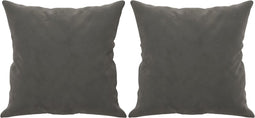 vidaXL - Sierkussens - 2 - st - 40x40 - cm - fluweel - donkergrijs