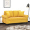 vidaXL - Sierkussens - 2 - st - 40x40 - cm - fluweel - geel
