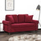 vidaXL - Sierkussens - 2 - st - 40x40 - cm - fluweel - wijnrood