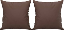vidaXL - Sierkussens - 2 - st - 40x40 - cm - kunstleer - bruin