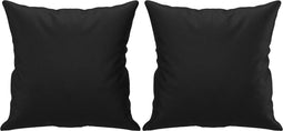 vidaXL - Sierkussens - 2 - st - 40x40 - cm - kunstleer - zwart