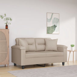 vidaXL - Sierkussens - 2 - st - 40x40 - cm - microvezelstof - crèmekleurig