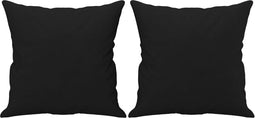 vidaXL - Sierkussens - 2 - st - 40x40 - cm - microvezelstof - zwart