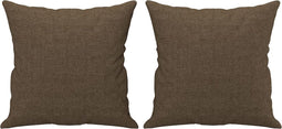 vidaXL - Sierkussens - 2 - st - 40x40 - cm - stof - bruin