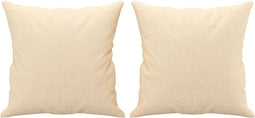 vidaXL - Sierkussens - 2 - st - 40x40 - cm - stof - crèmekleurig