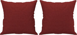 vidaXL - Sierkussens - 2 - st - 40x40 - cm - stof - wijnrood