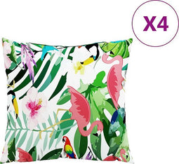 vidaXL - Sierkussens - 4 - st - 50x50 - cm - stof - meerkleurig