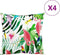 vidaXL - Sierkussens - 4 - st - 50x50 - cm - stof - meerkleurig