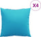 vidaXL - Sierkussens - 4 - st - 60x60 - cm - stof - turquoise