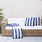vidaXL - Sierkussens - 4 - st - gestreept - 60x60 - cm - stof - blauw - en - wit