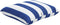 vidaXL - Sierkussens - 4 - st - gestreept - 60x60 - cm - stof - blauw - en - wit