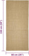 vidaXL Sisalmat voor krabpaal 66x150 cm