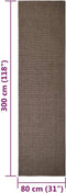 vidaXL Sisalmat voor krabpaal 80x300 cm bruin