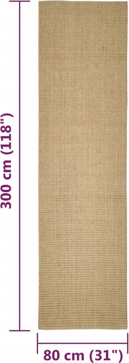 vidaXL Sisalmat voor krabpaal 80x300 cm