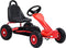 vidaXL Skelter met pedalen en pneumatische banden rood