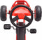 vidaXL Skelter met pedalen en pneumatische banden rood