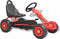 vidaXL Skelter met pedalen en pneumatische banden rood