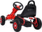 vidaXL Skelter met pedalen en pneumatische banden rood