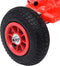 vidaXL Skelter met pedalen en pneumatische banden rood