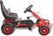 vidaXL Skelter met pedalen en pneumatische banden rood