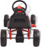 vidaXL Skelter met pedalen en pneumatische banden rood