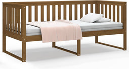 vidaXL - Slaapbank - 100 - x - 200 - cm - massief - grenenhout - honingbruin