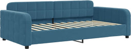 vidaXL - Slaapbank - 100x200 - cm - fluweel - blauw