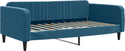 vidaXL - Slaapbank - 100x200 - cm - fluweel - blauw