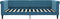 vidaXL - Slaapbank - 100x200 - cm - fluweel - blauw