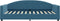 vidaXL - Slaapbank - 100x200 - cm - fluweel - blauw