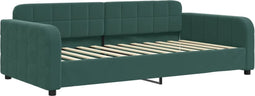 vidaXL - Slaapbank - 100x200 - cm - fluweel - donkergroen