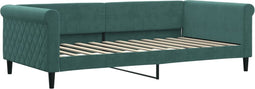 vidaXL - Slaapbank - 100x200 - cm - fluweel - donkergroen