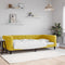vidaXL - Slaapbank - 100x200 - cm - fluweel - geel