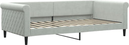 vidaXL - Slaapbank - 100x200 - cm - fluweel - lichtgrijs