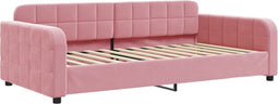 vidaXL - Slaapbank - 100x200 - cm - fluweel - roze