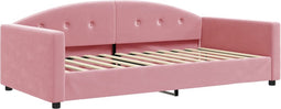 vidaXL - Slaapbank - 100x200 - cm - fluweel - roze