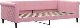 vidaXL - Slaapbank - 100x200 - cm - fluweel - roze