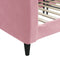 vidaXL - Slaapbank - 100x200 - cm - fluweel - roze