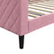 vidaXL - Slaapbank - 100x200 - cm - fluweel - roze