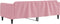 vidaXL - Slaapbank - 100x200 - cm - fluweel - roze