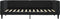 vidaXL - Slaapbank - 100x200 - cm - fluweel - zwart