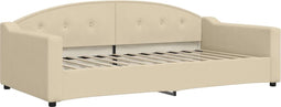 vidaXL - Slaapbank - 100x200 - cm - stof - crèmekleurig