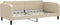 vidaXL - Slaapbank - 100x200 - cm - stof - crèmekleurig