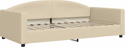 vidaXL - Slaapbank - 100x200 - cm - stof - crèmekleurig