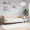 vidaXL - Slaapbank - 100x200 - cm - stof - crèmekleurig